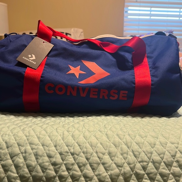 Converse Bags Converse Duffle Bag Medium Red White Blue Poshmark